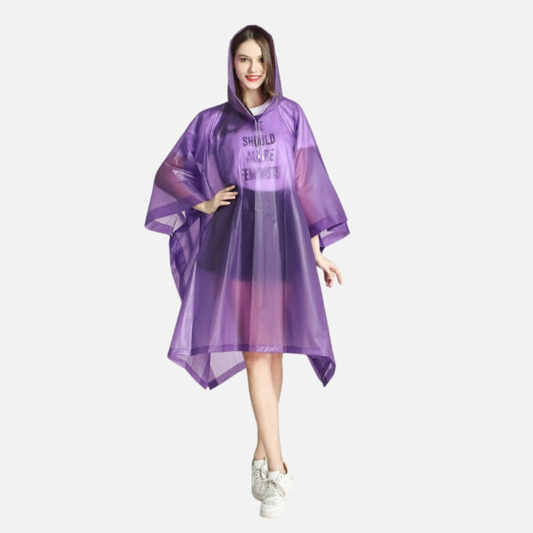 cape poncho violet pluie