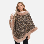 poncho leopard femme