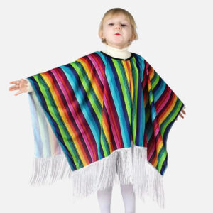 poncho mexicain enfant à franges
