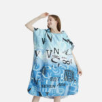 cape en microfibre bleue
