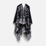 Poncho avec motifs croix mexicaine