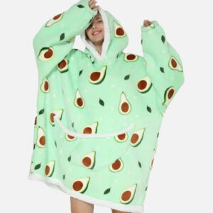 cape poncho motif avocat