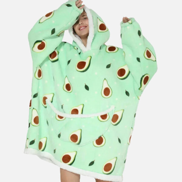 cape poncho motif avocat