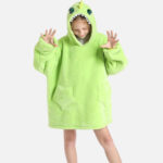 chaleur poncho plaid dinosaure