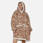 poncho plaid léopard élégant