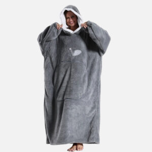 poncho plaid long