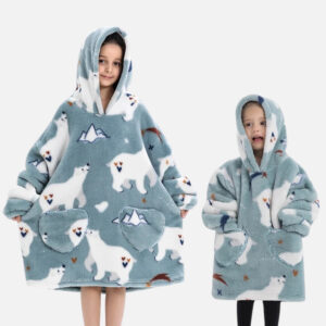 Poncho plaid enfant