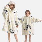 Poncho Plaid Panda doux