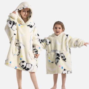 Poncho Plaid Panda doux