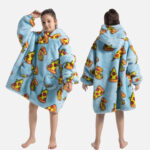 cape poncho au design pizza