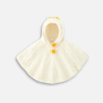 poncho bébé capuche couronne