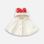 Poncho Polaire Bébé avec nœud papillon