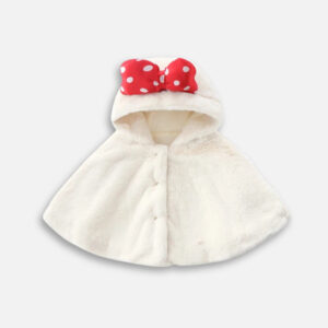 Poncho Polaire Bébé avec nœud papillon