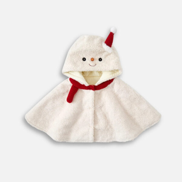 Poncho Polaire Bonhomme de Neige pour bébé