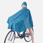 cape imperméable bleue cycliste