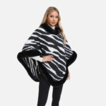 Stylish Poncho Zèbre