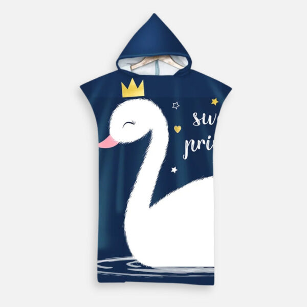 Poncho De Bain Enfant Cygne