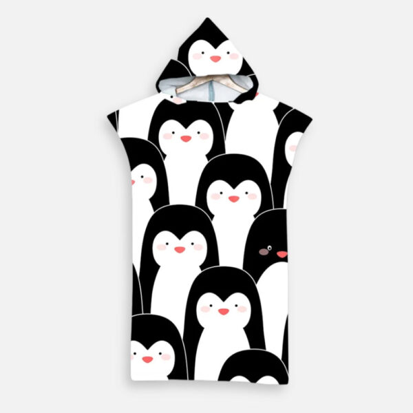 Poncho De Bain Enfant Pingouin avec motifs