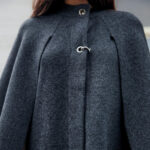 poncho coton gris