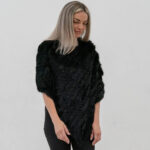 Chaud Poncho Fourrure