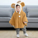poncho bébé avec capuche éléphant