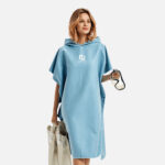 Poncho Surf Bleu en microfibre