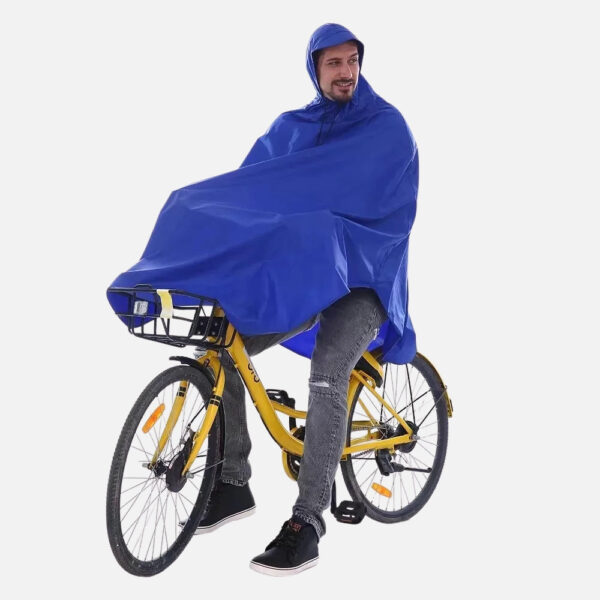 Poncho Vélo Pluie Bleu