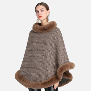 Poncho à Carreaux élégant