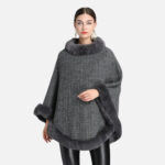 Poncho à Carreaux en coton