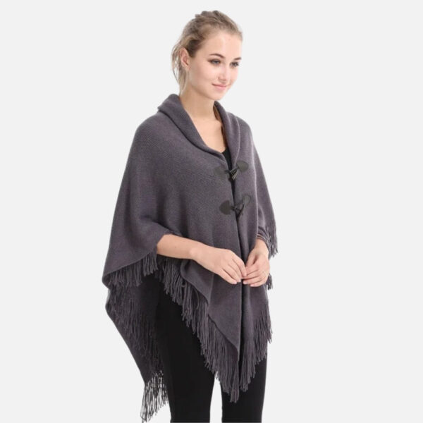 poncho à franges bohème
