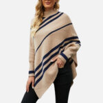 style chic poncho à rayures