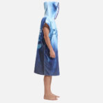 cape poncho nautique bleu