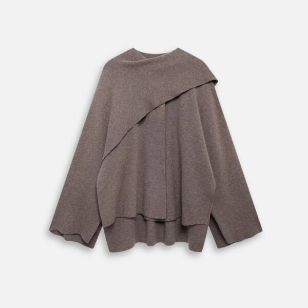 pull poncho avec manches élégant