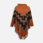 Poncho femme à franges