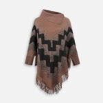 Franges sur pull poncho