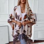 cape poncho colorée