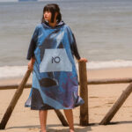 poncho bleu orque