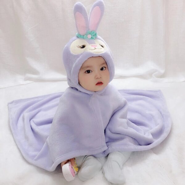 Cape de Bain Bébé Lapin Violet