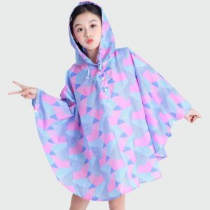 cape de pluie fillette rose
