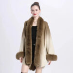 Fausse fourrure cape femme