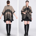 cape femme avec bordures noires