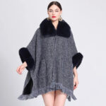 cape hiver femme en fausse fourrure