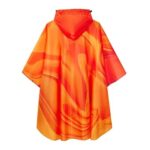 poncho femme orange vibrant