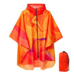 cape pluie orange élégante