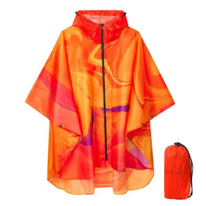 cape pluie orange élégante