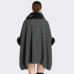 Cape Poncho Femme à carreaux