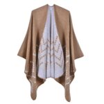 Poncho aux motifs artistiques