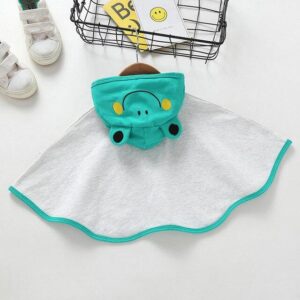 poncho à capuche bébé en coton