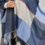 poncho à carreaux