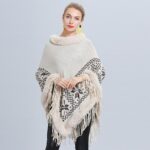 poncho mode avec fourrure